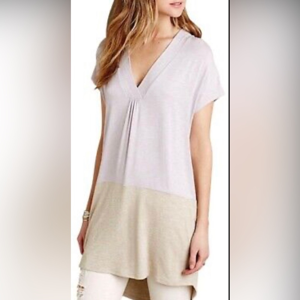 Anthropologie Top Size M Dolan Left Coast Tunic Gray/lilac